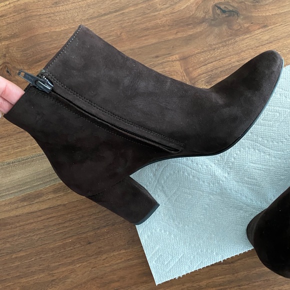 Paul Green Brown Suede Boots - Picture 3 of 9